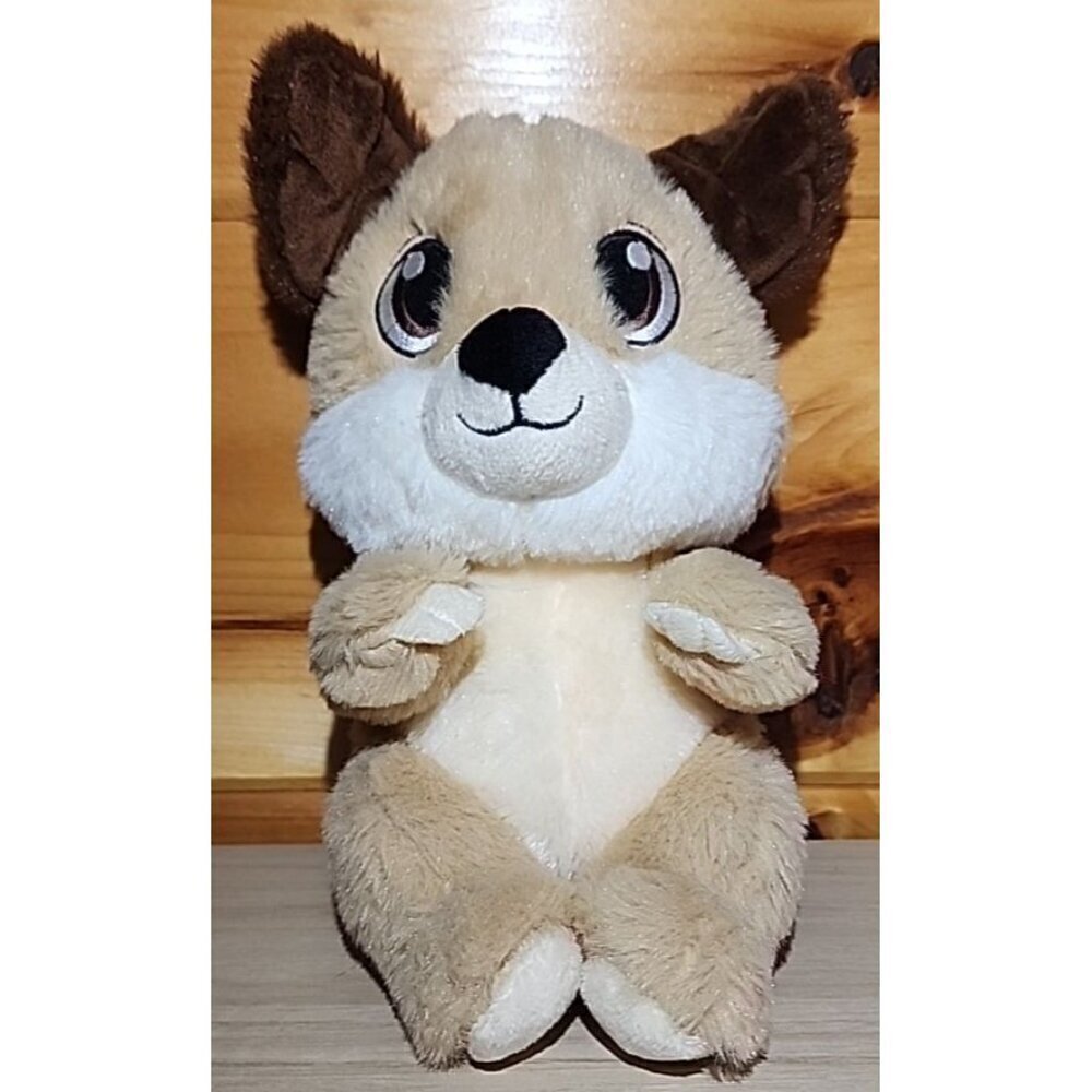 Swaddle Babies Plush Toy Dog Big Brown Eyes 9 inches Fiesta Dog Only